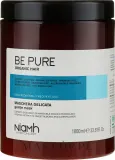Niamh Hairconcept Niamh Hairconcept Be Pure Gentle Mask - Маска для волос Niamh Be Pure Gentle деликатная, для частого применения, сладкий миндаль и василёк, мягкость и блеск — фото 1