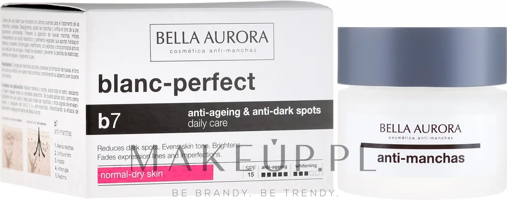 Крем для лица Bella Aurora B7 Dry Skin для сухой кожи выравнивающий тон SPF 15 50 мл
