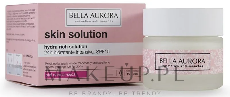Крем для лица Bella Aurora Hydra Rich Solution 24H увлажняющий SPF 15 50 мл