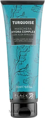 Black Professional Line Black Professional Line Turquoise Hydra Complex Mask - Маска для волос Black Professional Turquoise Hydra увлажняющая, для сухих волос, спирулина, укрепление и мягкость, 1000 мл