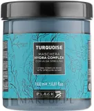 Black Professional Line Black Professional Line Turquoise Hydra Complex Mask - Маска для волос Black Professional Turquoise Hydra увлажняющая, для сухих волос, спирулина, укрепление и мягкость, 1000 мл — фото 3