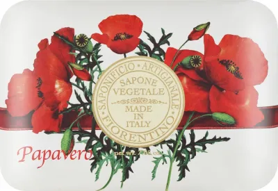 Мыло кусковое Saponificio Artigianale Fiorentino Poppy мак, 200 г