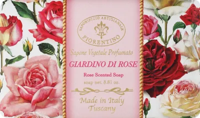 Мыло кусковое Saponificio Artigianale Fiorentino Rose Garden розовый сад, 250 г