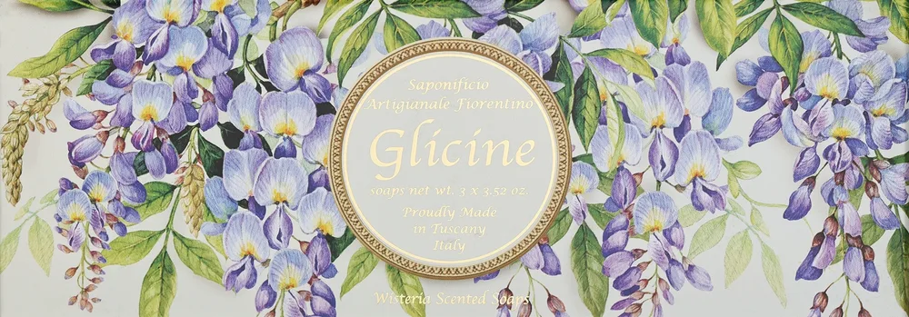 Saponificio Artigianale Fiorentino Saponificio Artigianale Wisteria Scented Soap (3 x soap 100 g) - Набор натурального мыла Saponificio Artigianale Глициния с глицерином 3x100 г