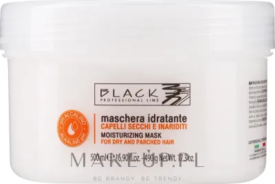 Black Professional Line Black Professional Line Moisturising Hair Mask - Маска для волос Black Professional Moisturising увлажняющая, маска-кондиционер, масло льна, для сухих волос, гладкость, 500 мл