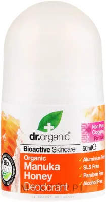 Натуральный дезодорант шариковый Dr Organic Manuka Honey