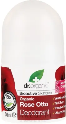 Натуральный дезодорант шариковый Dr Organic Rose Otto