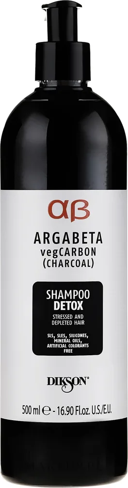Детоксицирующий шампунь Dikson Argabeta vegCarbon Detox с активированным углём