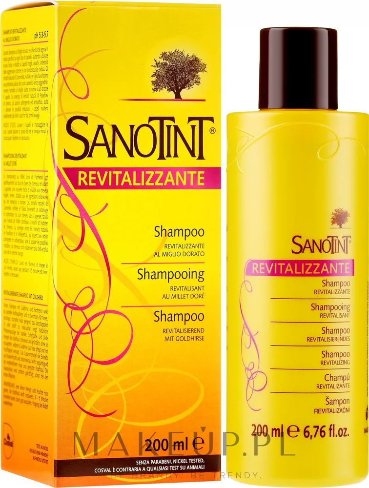Ревитализирующий шампунь SanoTint Revitalizing с кератином, шёлком и биотином 200 мл