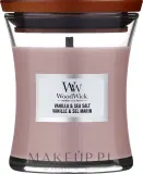 WoodWick Woodwick Sea Salt & Vanilla Scented Candle - Ароматическая свеча ВудВик Sea Salt & Vanilla, 85 г и — фото 1