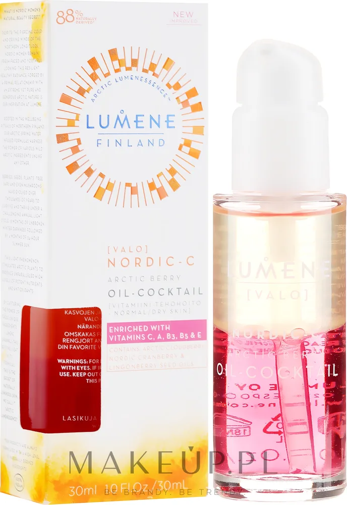 Сыворотка-масло для лица Lumene Nordic-C Valo Arctic Berry увлажняющий коктейль с арктическими ягодами и витамином C 30 мл