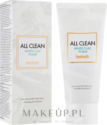 Heimish All Clean White Clay Foam очищающая пенка для лица с белой глиной, шёлком и гиалуроновой кислотой, 150 г