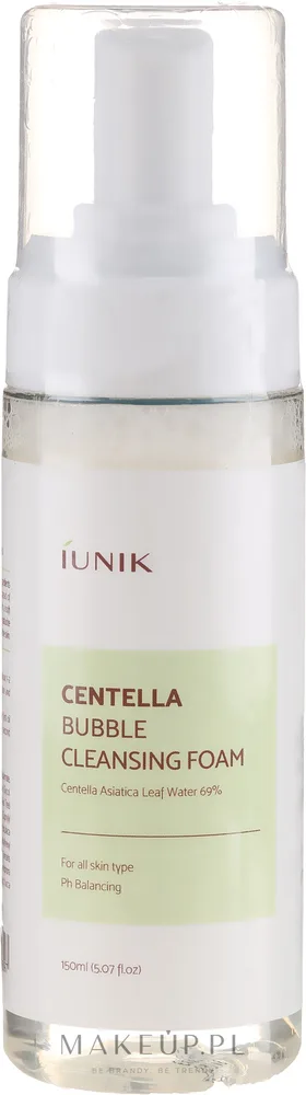 IUNIK Centella Bubble пузырьковая очищающая пенка для лица с центеллой и чайным деревом, 150 мл