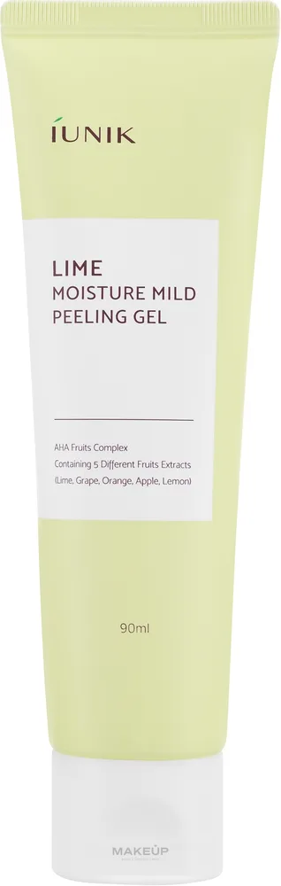 Увлажняющий деликатный пилинг-гель IUNIK Lime Moisture Mild Peeling Gel с лаймом и лимоном, 90 мл