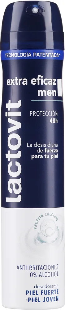 Аэрозольный дезодорант-антиперспирант Lactovit Men Extra Eficaz