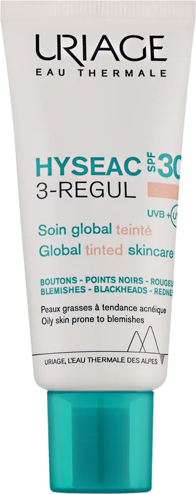 Тонирующее средство Uriage Hyseac 3-Regul Global Tinted для кожи с несовершенствами SPF 50+, 40 мл