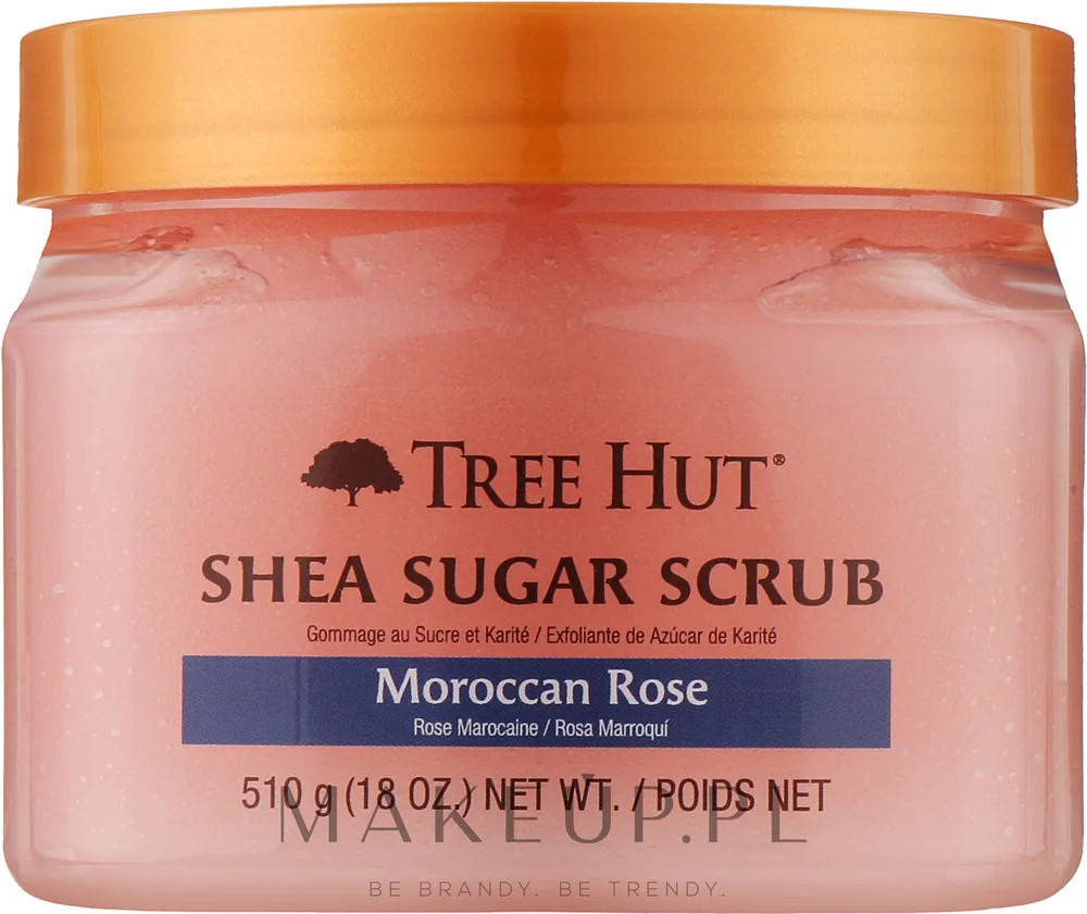 Скраб сахарный для тела Tree Hut Shea марокканская роза с аргановым маслом, 510 г