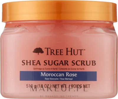 Скраб сахарный для тела Tree Hut Shea марокканская роза с аргановым маслом, 510 г