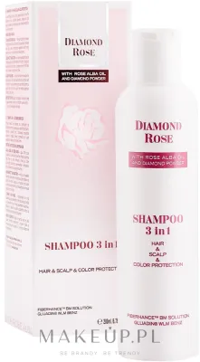 Шампунь 3 в 1 BioFresh Diamond Rose с розовой водой для окрашенных волос 200 мл