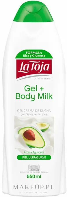 Гель для душа и молочко для тела Авокадо La Toja Hidrotermal Avocado Shower Gel + Body Milk, 600 мл