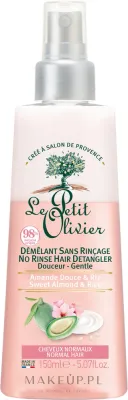 Несмываемый кондиционер для нормальных волос Le Petit Olivier Sweet Almond & Rice Cream, 150 мл
