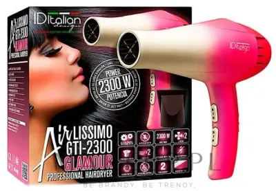 Фен для волос Iditalian Airlissimo GTI 2300 Glamour 2300 Вт компактный