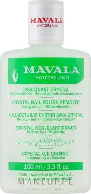 Mavala Crystal Nail Polish Remover жидкость для снятия лака без ацетона для гладкой пластины 100 мл