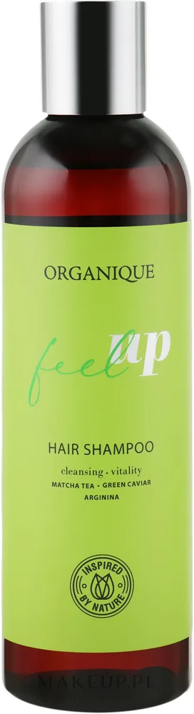 Очищающий шампунь Organique Feel Up с зелёной икрой и матча-чаем 250 мл