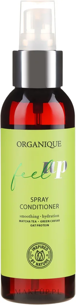 Увлажняющий спрей-кондиционер Organique Feel Up для волос с зелёным чаем и морскими водорослями, 125 мл