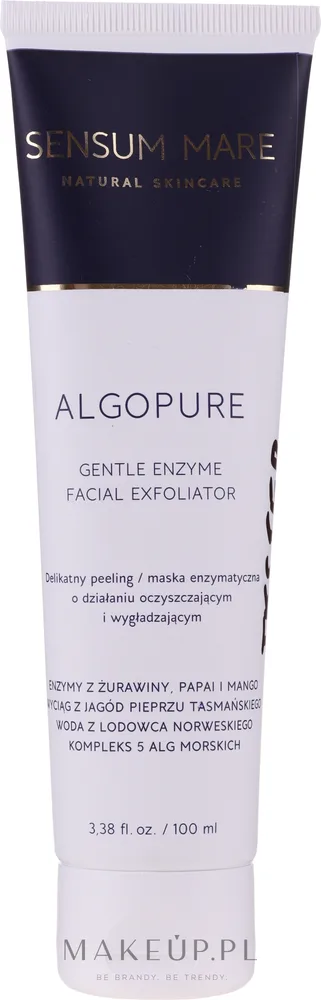 Деликатный энзиматический пилинг для лица Sensum Mare Algopure с папаином, манго и клюквой, 100 мл