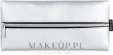 Косметичка пенал MAKEUP Manicure Slim из экокожи, серебристая, 22х11 см — фото 1