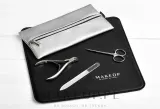 Косметичка пенал MAKEUP Manicure Slim из экокожи, серебристая, 22х11 см — фото 2