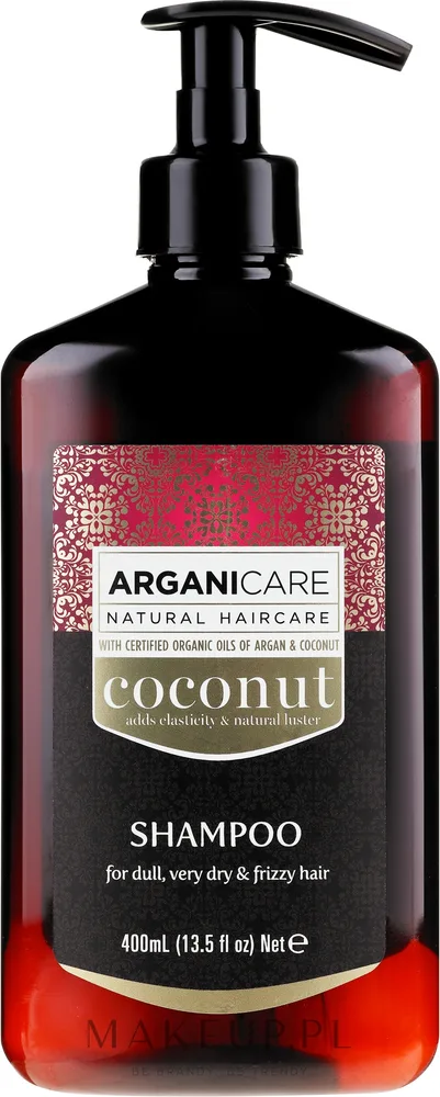 Шампунь Arganicare Coconut для тусклых, сухих и пушащихся волос с кокосовым маслом 400 мл