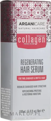 Восстанавливающая сыворотка для волос с коллагеном Arganicare Collagen Regenerating Hair Serum, 100 мл