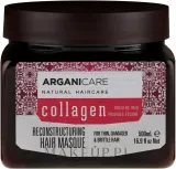 Маска для волос Arganicare Collagen восстанавливающая, для повреждённых волос, коллаген и аргановое масло, ниацинамид, 500 мл — фото 1