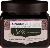 Маска для волос Arganicare Silk с протеинами шёлка, аргановое масло и кератин, для окрашенных повреждённых волос — фото 1