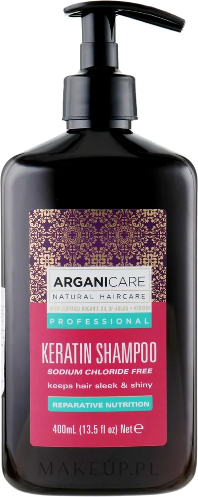 Шампунь Arganicare Keratin для всех типов волос с кератином и аргановым маслом 400 мл