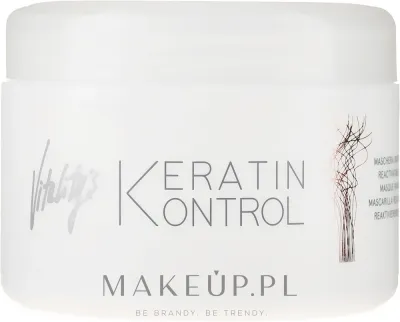 Маска для волос Vitality's Keratin Kontrol регенерирующая, для повреждённых волос, кератин и протеины шёлка, термозащита, 200 мл