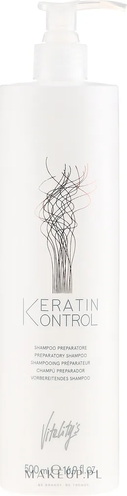 Подготовительный шампунь Vitality's Keratin Kontrol перед кератиновым уходом 500 мл