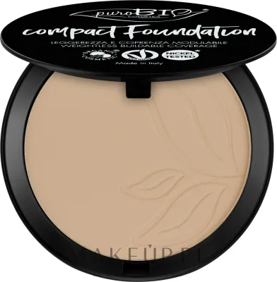 Компактная тональная основа PuroBio Cosmetics Compact Foundation Pack, 9 г
