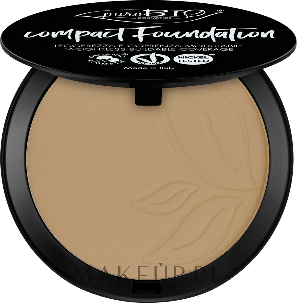 Компактная тональная основа PuroBio Cosmetics Compact Foundation Pack, 9 г, оттенок 03