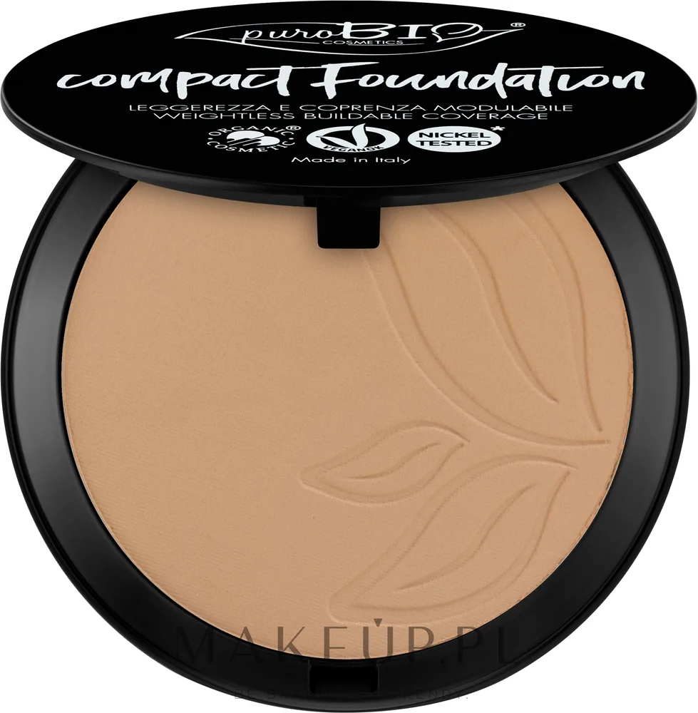 Компактная тональная основа PuroBio Cosmetics Compact Foundation Pack, 9 г, оттенок 04