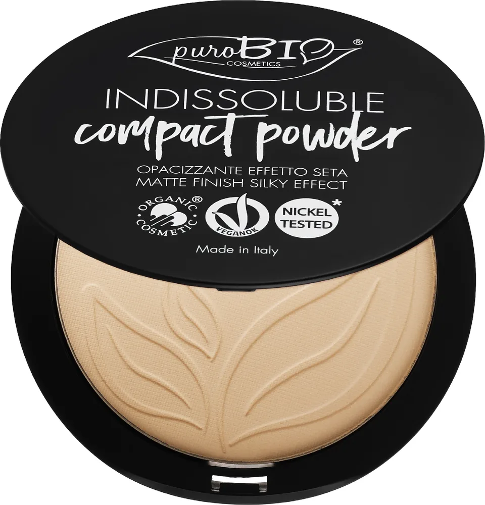 Компактная пудра PuroBio Cosmetics Compact Powder, 9 г, оттенок 02