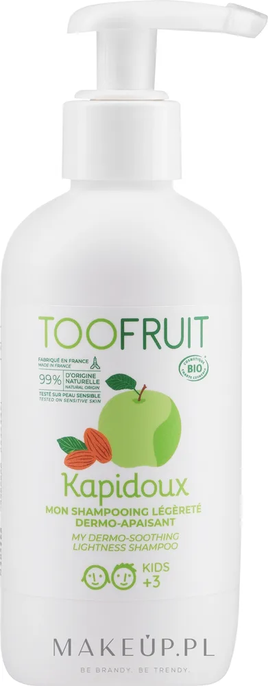 Детский шампунь TOOFRUIT Kapidoux успокаивающий, яблоко и миндаль