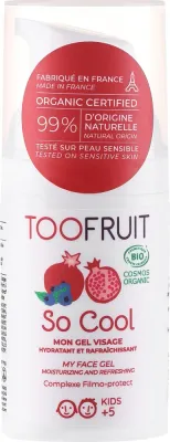 Детский охлаждающий увлажняющий гель для лица Toofruit So Cool с черникой и маслом миндаля 30 мл