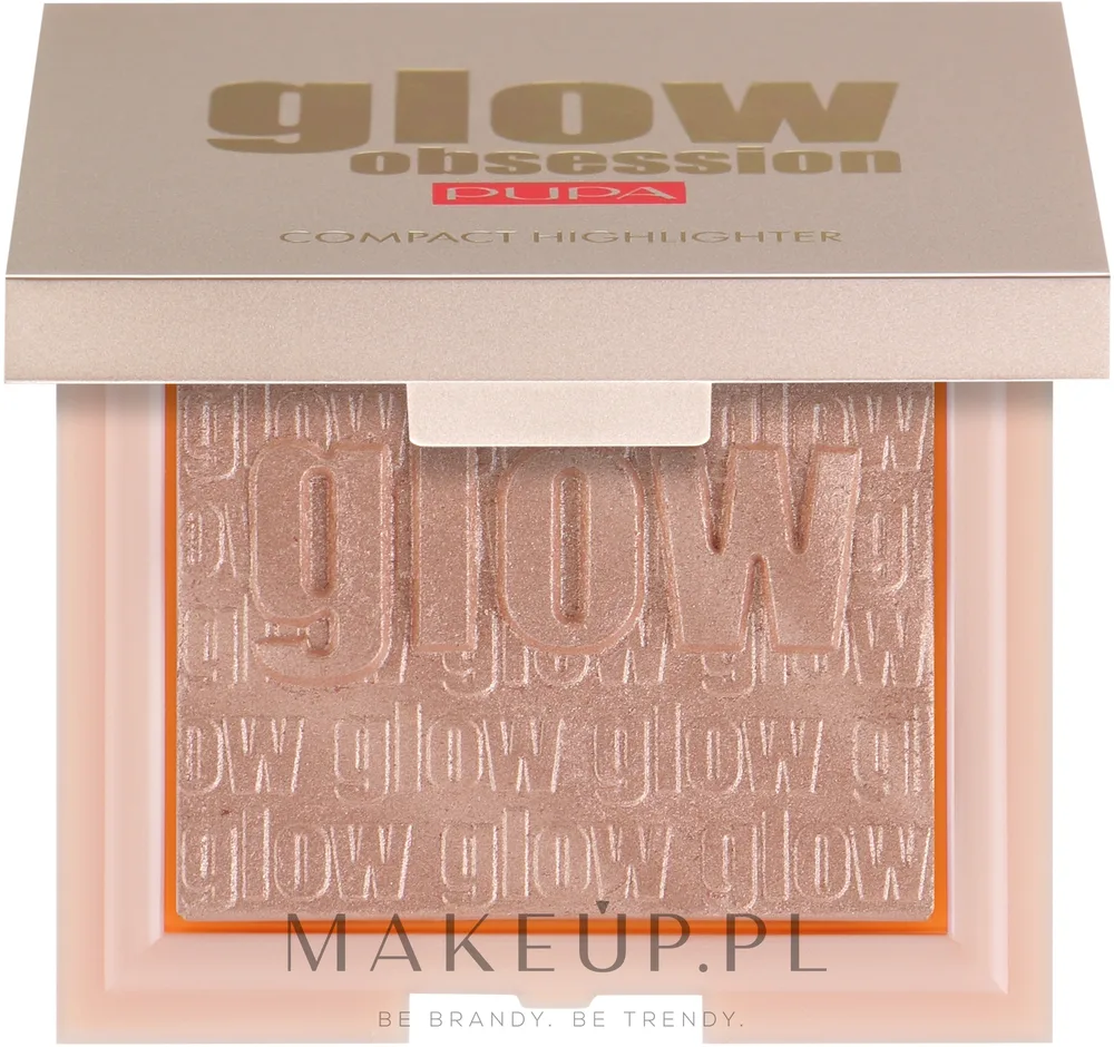 Хайлайтер для лица Pupa Glow Obsession Compact, оттенок 002 - Rose Gold