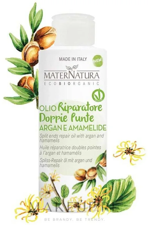 Аргановое масло для секущихся кончиков волос MaterNatura