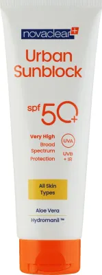 Солнцезащитный крем для тела Novaclear Urban Sunblock Protective Cream SPF50+ с алоэ 125 мл