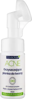 Novaclear Acne очищающая пенка для умывания жирной кожи лица с маслом чайного дерева, 100 мл