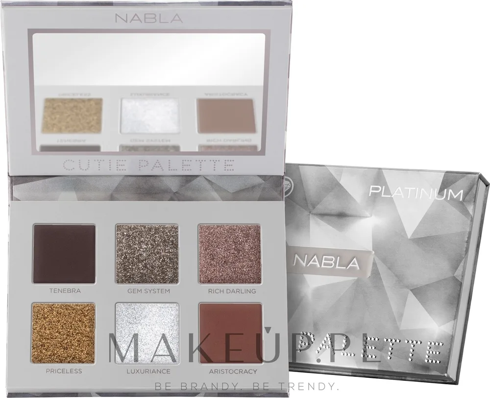 Палетка теней для век Nabla Cutie Collection Palette Platinum 6 оттенков
